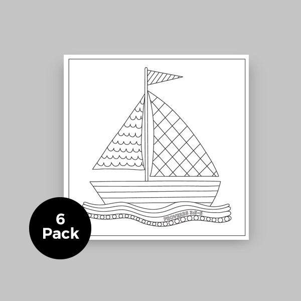 Colouring Cards (Boat)
