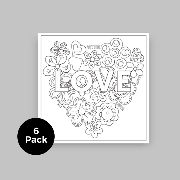 Colouring cards (Love)